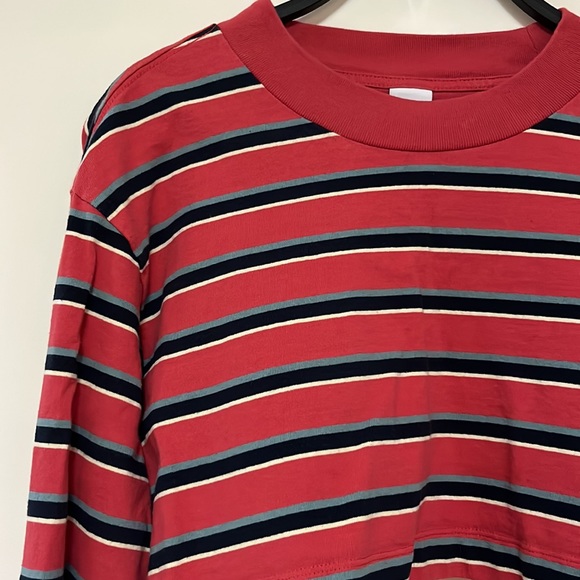 TNA Ryer Longsleeve - Cropped, Red Striped, Size Small - Picture 1 of 7